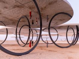 카타르 사막에 설치한 원형거울 -  올라퍼 엘리아슨  기사 이미지